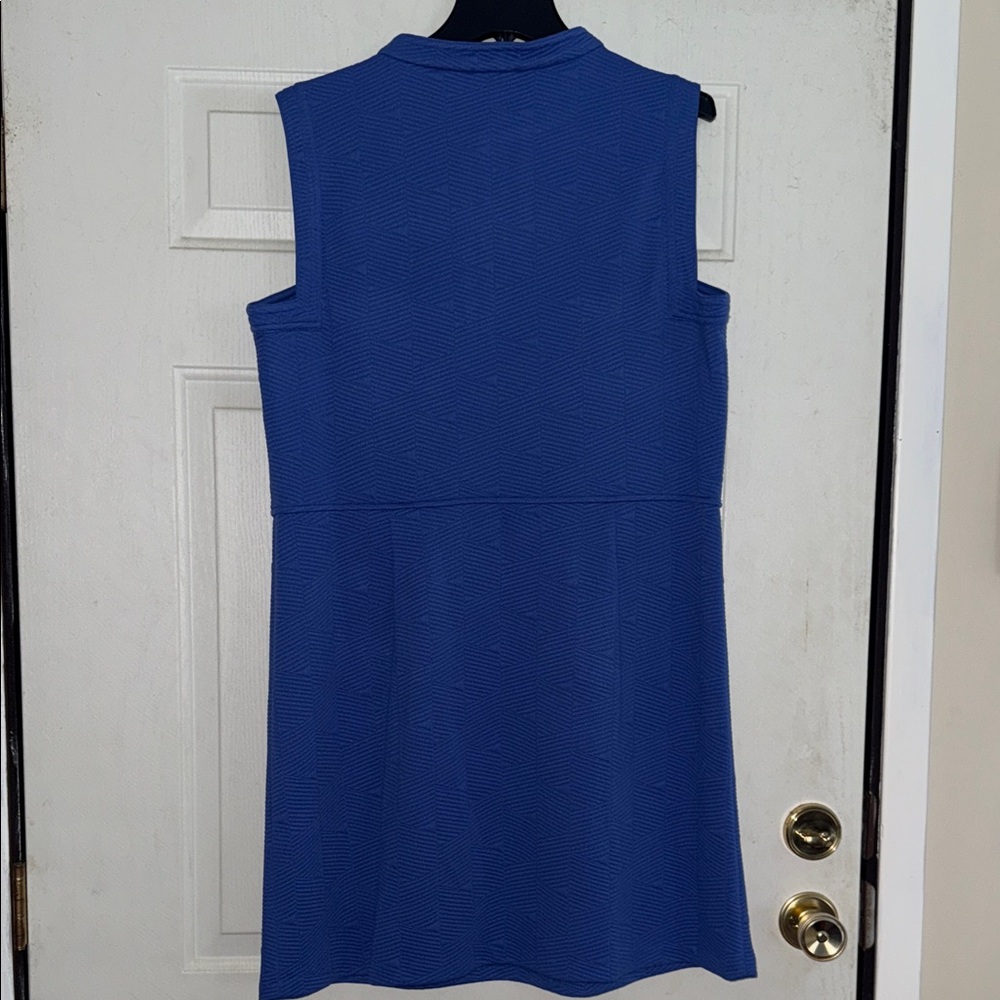 Tommy Hilfiger Blue Sleeveless Dress with 2 Front Button Pockets NWT size 16 - Picture 7 of 9